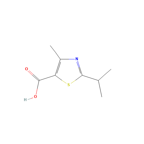 4-methyl-2-propan-2-yl-1,3-thiazole-5-carboxylic acid (CAS: 137267-29-9) - Chemical Structure and Molecular Formula 