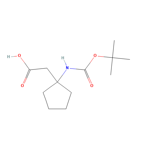 2-[1-[(2-methylpropan-2-yl)oxycarbonylamino]cyclopentyl]acetic acid (CAS: 282525-00-2) - Related Chemical Product