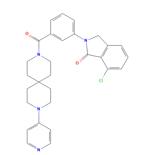 7-chloro-2-[3-(9-pyridin-4-yl-3,9-diazaspiro[5.5]undecane-3-carbonyl)phenyl]-3H-isoindol-1-one (CAS: 913064-47-8) - Related Chemical Product