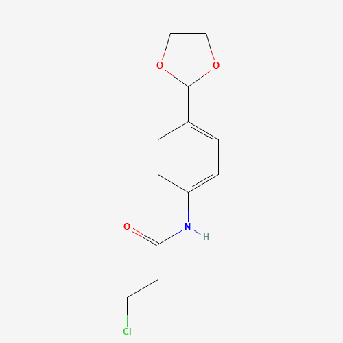 3-chloro-N-[4-(1,3-dioxolan-2-yl)phenyl]propanamide (CAS: 650628-82-3) - Related Chemical Product
