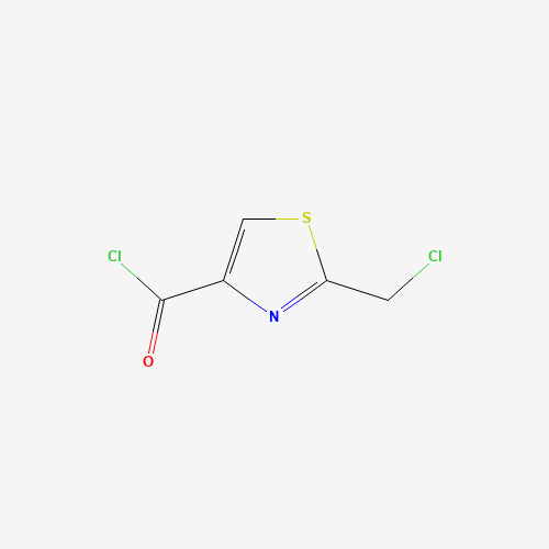 2-(chloromethyl)-1,3-thiazole-4-carbonyl chloride (CAS: 842137-51-3) - Chemical Structure and Molecular Formula 