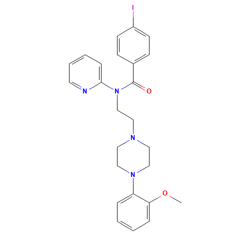 4-iodo-N-[2-[4-(2-methoxyphenyl)piperazin-1-yl]ethyl]-N-pyridin-2-ylbenzamide (CAS: 155204-23-2) - Related Chemical Product