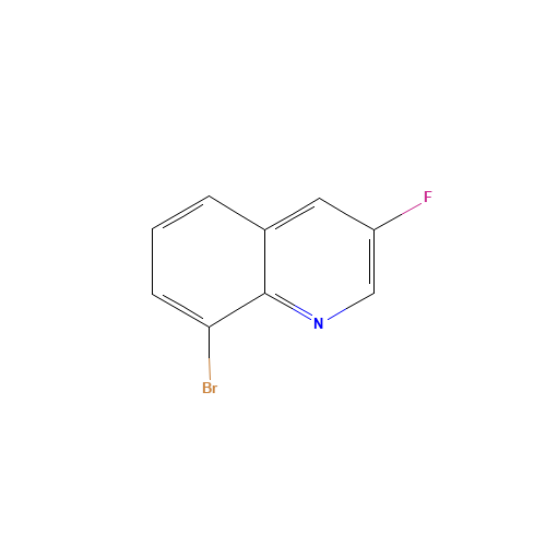 8-bromo-3-fluoroquinoline (CAS: 834884-06-9) - Chemical Structure and Molecular Formula 