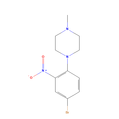 1-(4-bromo-2-nitrophenyl)-4-methylpiperazine (CAS: 1304356-49-7) - Chemical Structure and Molecular Formula 