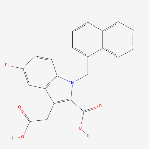 3-(carboxymethyl)-5-fluoro-1-(naphthalen-1-ylmethyl)indole-2-carboxylic acid (CAS: 942191-15-3) - Related Chemical Product