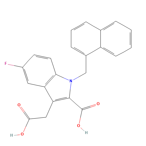 3-(carboxymethyl)-5-fluoro-1-(naphthalen-1-ylmethyl)indole-2-carboxylic acid (CAS: 942191-15-3) - Related Chemical Product