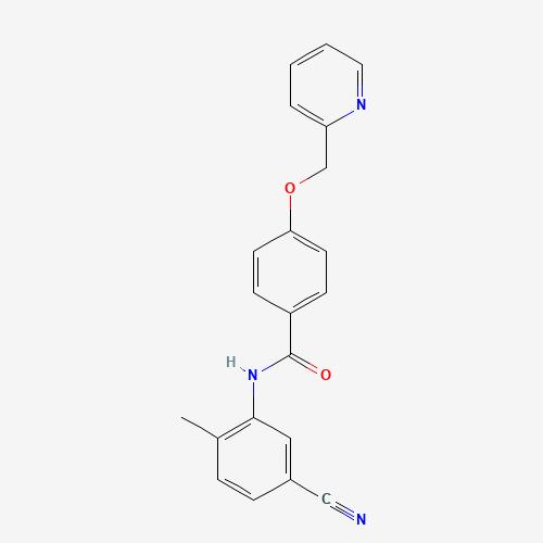 N-(5-cyano-2-methylphenyl)-4-(pyridin-2-ylmethoxy)benzamide (CAS: 1126369-40-1) - Chemical Structure and Molecular Formula 