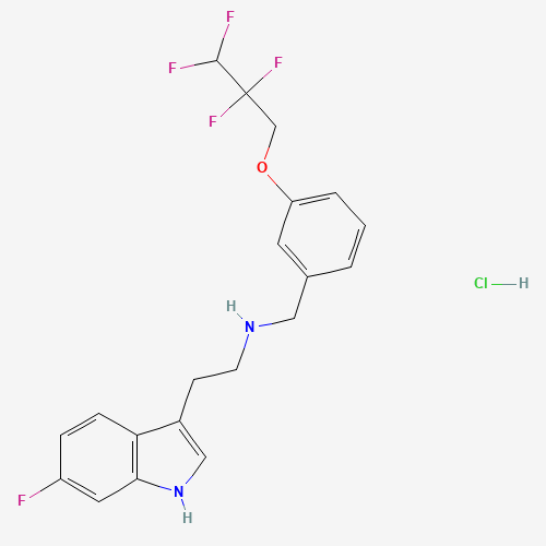 2-(6-fluoro-1H-indol-3-yl)-N-[[3-(2,2,3,3-tetrafluoropropoxy)phenyl]methyl]ethanamine;hydrochloride (CAS: 467458-02-2) - Related Chemical Product