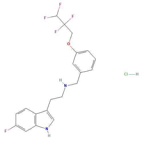 2-(6-fluoro-1H-indol-3-yl)-N-[[3-(2,2,3,3-tetrafluoropropoxy)phenyl]methyl]ethanamine;hydrochloride (CAS: 467458-02-2) - Related Chemical Product
