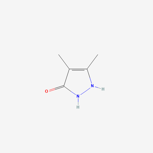 4,5-dimethyl-1,2-dihydropyrazol-3-one (CAS: 4344-72-3) - Chemical Structure and Molecular Formula 