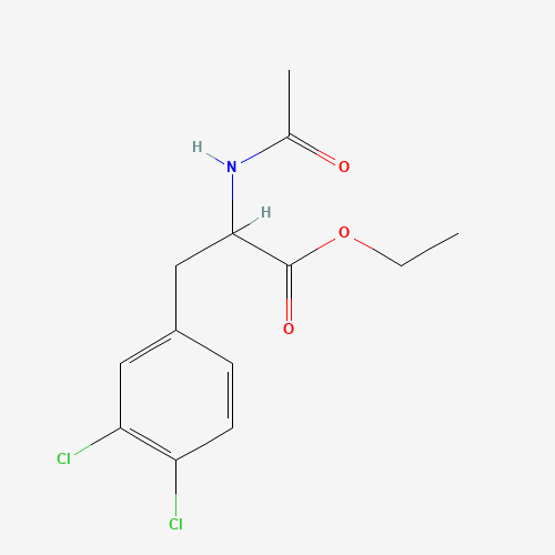 ethyl 2-acetamido-3-(3,4-dichlorophenyl)propanoate (CAS: 153828-98-9) - Chemical Structure and Molecular Formula 