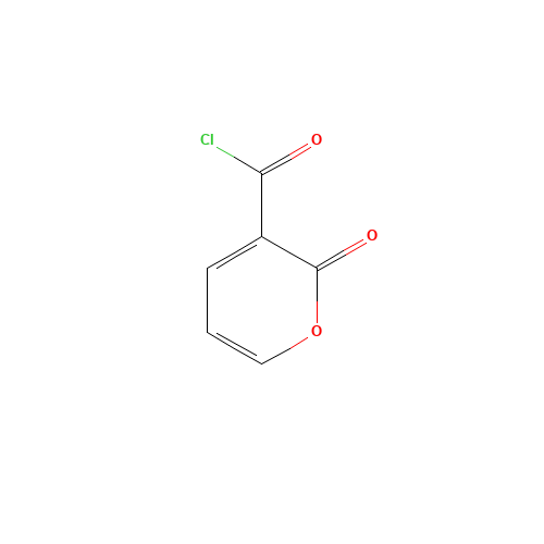2-oxopyran-3-carbonyl chloride (CAS: 18398-80-6) - Chemical Structure and Molecular Formula 