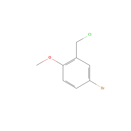 4-bromo-2-(chloromethyl)-1-methoxybenzene (CAS: 7017-52-9) - Chemical Structure and Molecular Formula 