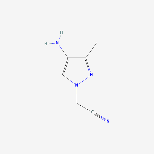 2-(4-amino-3-methylpyrazol-1-yl)acetonitrile (CAS: 1428776-36-6) - Chemical Structure and Molecular Formula 