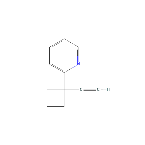 2-(1-ethynylcyclobutyl)pyridine (CAS: 1211596-04-1) - Chemical Structure and Molecular Formula 