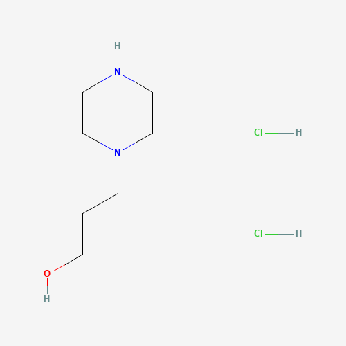 3-piperazin-1-ylpropan-1-ol;dihydrochloride (CAS: 6427-02-7) - Chemical Structure and Molecular Formula 