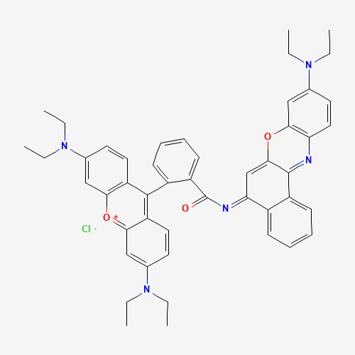 [6-(diethylamino)-9-[2-[[9-(diethylamino)-6,12-dihydrobenzo[a]phenoxazin-5-ylidene]carbamoyl]phenyl]xanthen-3-ylidene]-diethylazanium;chloride (CAS: 14969-56-3) - Related Chemical Product