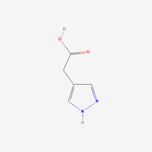 2-(1H-pyrazol-4-yl)acetic acid (CAS: 934172-55-1) - Chemical Structure and Molecular Formula 