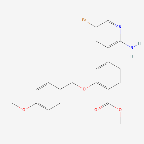 methyl 4-(2-amino-5-bromopyridin-3-yl)-2-[(4-methoxyphenyl)methoxy]benzoate (CAS: 1364267-47-9) - Related Chemical Product