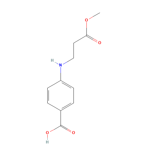 4-[(3-methoxy-3-oxopropyl)amino]benzoic acid (CAS: 66839-22-3) - Chemical Structure and Molecular Formula 