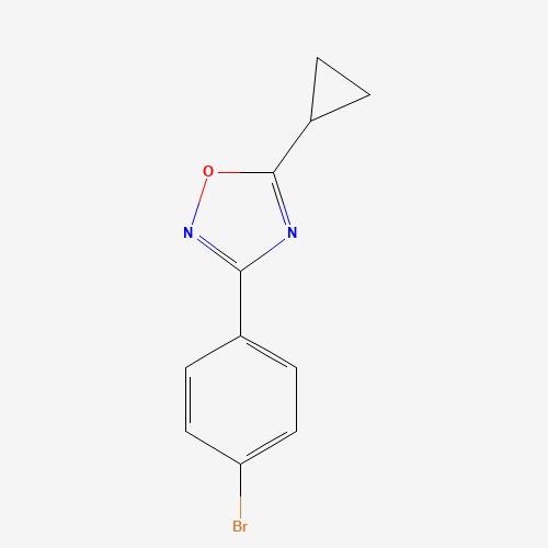 3-(4-bromophenyl)-5-cyclopropyl-1,2,4-oxadiazole (CAS: 1394374-13-0) - Chemical Structure and Molecular Formula 