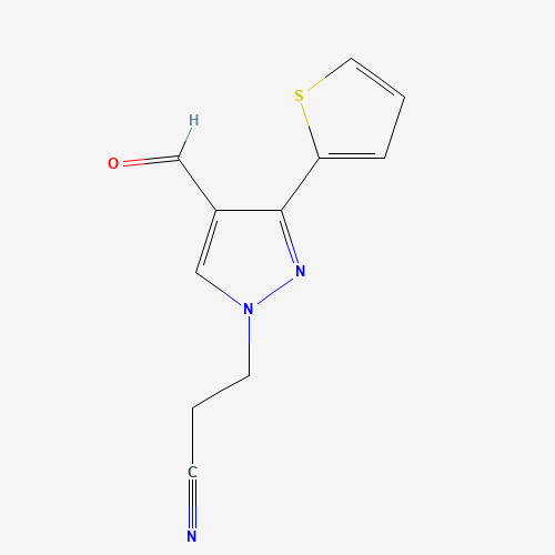 3-(4-formyl-3-thiophen-2-ylpyrazol-1-yl)propanenitrile (CAS: 372107-06-7) - Related Chemical Product
