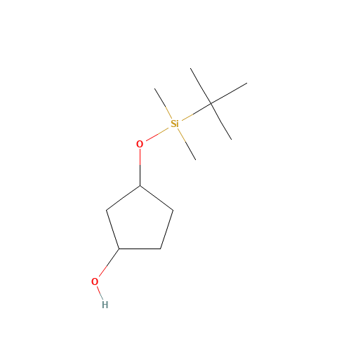 3-[tert-butyl(dimethyl)silyl]oxycyclopentan-1-ol (CAS: 338430-79-8) - Chemical Structure and Molecular Formula 
