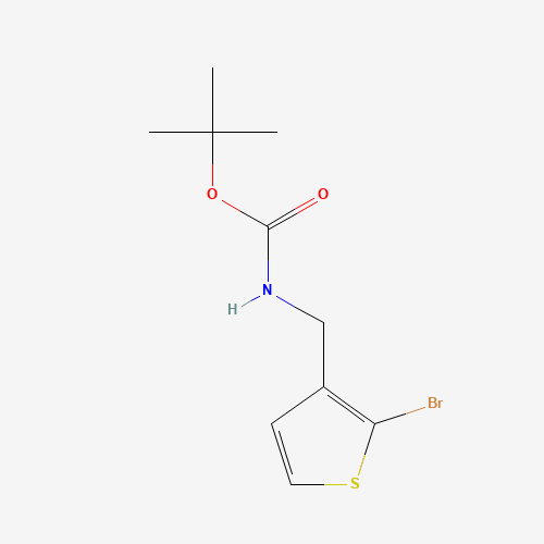 tert-butyl N-[(2-bromothiophen-3-yl)methyl]carbamate (CAS: 910036-94-1) - Chemical Structure and Molecular Formula 