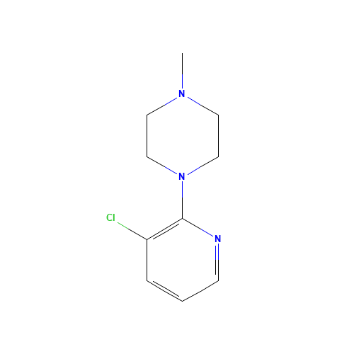 1-(3-chloropyridin-2-yl)-4-methylpiperazine (CAS: 87394-57-8) - Chemical Structure and Molecular Formula 