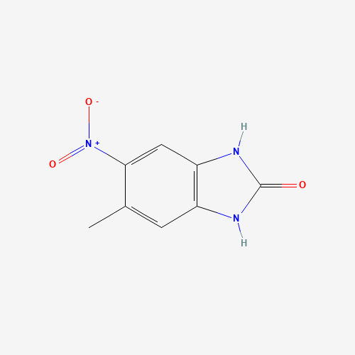 5-methyl-6-nitro-1,3-dihydrobenzimidazol-2-one (CAS: 83573-62-0) - Chemical Structure and Molecular Formula 