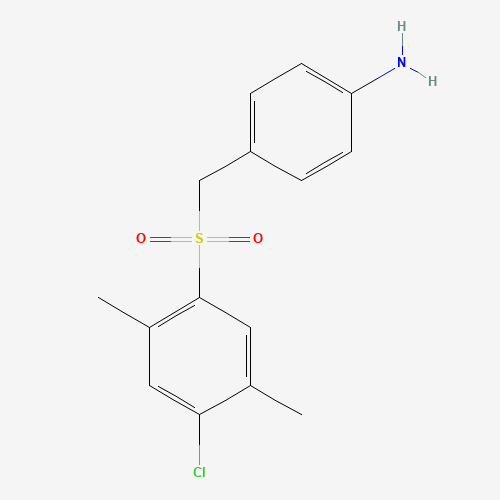 4-[(4-chloro-2,5-dimethylphenyl)sulfonylmethyl]aniline (CAS: 261965-48-4) - Chemical Structure and Molecular Formula 