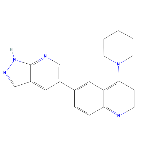 4-piperidin-1-yl-6-(1H-pyrazolo[3,4-b]pyridin-5-yl)quinoline (CAS: 1086061-35-9) - Related Chemical Product
