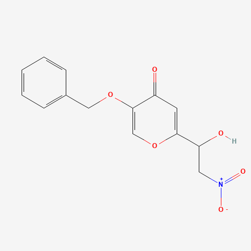 2-(1-hydroxy-2-nitroethyl)-5-phenylmethoxypyran-4-one (CAS: 59281-04-8) - Related Chemical Product
