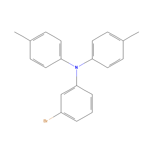 3-bromo-N,N-bis(4-methylphenyl)aniline (CAS: 845526-91-2) - Chemical Structure and Molecular Formula 