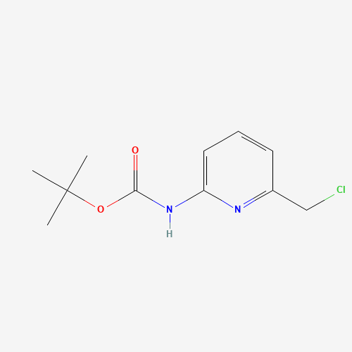 tert-butyl N-[6-(chloromethyl)pyridin-2-yl]carbamate (CAS: 1060801-25-3) - Chemical Structure and Molecular Formula 