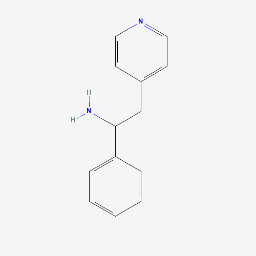 1-phenyl-2-pyridin-4-ylethanamine (CAS: 59576-22-6) - Chemical Structure and Molecular Formula 