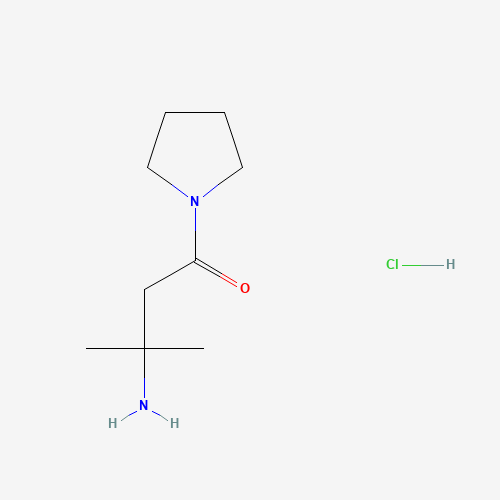 3-amino-3-methyl-1-pyrrolidin-1-ylbutan-1-one;hydrochloride (CAS: 1246471-46-4) - Chemical Structure and Molecular Formula 