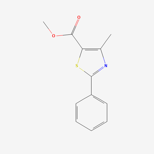 methyl 4-methyl-2-phenyl-1,3-thiazole-5-carboxylate (CAS: 189271-66-7) - Chemical Structure and Molecular Formula 