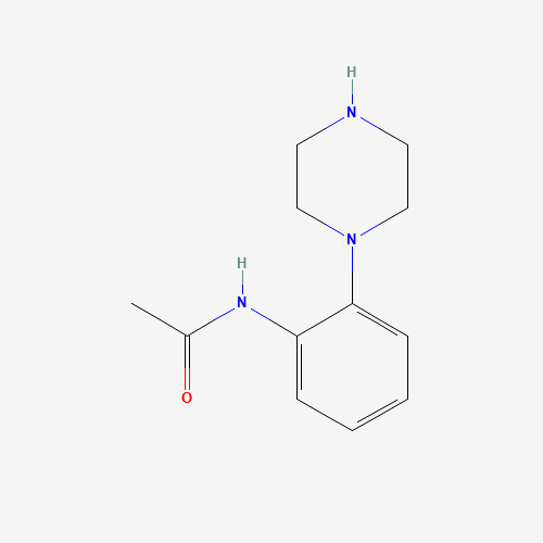 N-(2-piperazin-1-ylphenyl)acetamide (CAS: 91646-29-6) - Chemical Structure and Molecular Formula 