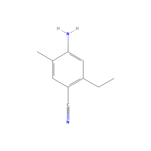 4-amino-2-ethyl-5-methylbenzonitrile (CAS: 1312008-61-9) - Chemical Structure and Molecular Formula 