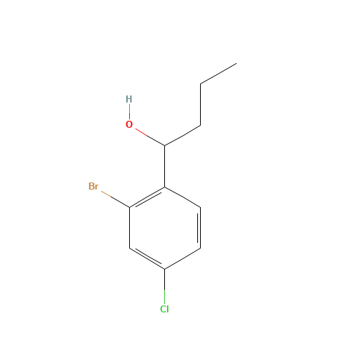 1-(2-bromo-4-chlorophenyl)butan-1-ol (CAS: 1232407-46-3) - Chemical Structure and Molecular Formula 