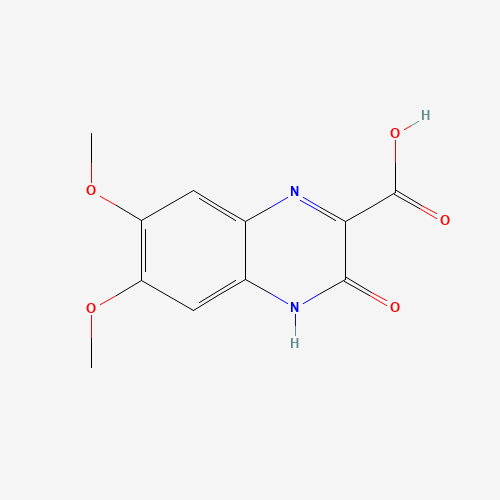 6,7-dimethoxy-3-oxo-4H-quinoxaline-2-carboxylic acid (CAS: 1448-88-0) - Chemical Structure and Molecular Formula 