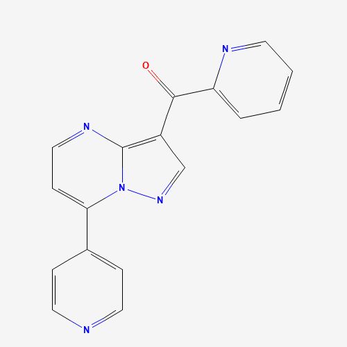 pyridin-2-yl-(7-pyridin-4-ylpyrazolo[1,5-a]pyrimidin-3-yl)methanone (CAS: 96604-21-6) - Chemical Structure and Molecular Formula 