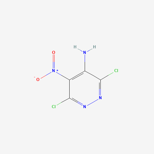 3,6-dichloro-5-nitropyridazin-4-amine (CAS: 28682-68-0) - Chemical Structure and Molecular Formula 