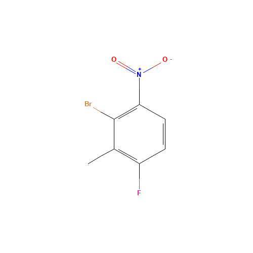 3-bromo-1-fluoro-2-methyl-4-nitrobenzene (CAS: 1245644-86-3) - Chemical Structure and Molecular Formula 
