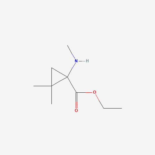 ethyl 2,2-dimethyl-1-(methylamino)cyclopropane-1-carboxylate (CAS: 922340-49-6) - Chemical Structure and Molecular Formula 