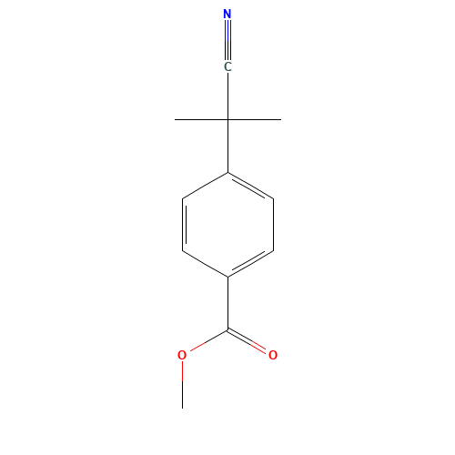 methyl 4-(2-cyanopropan-2-yl)benzoate (CAS: 129488-73-9) - Chemical Structure and Molecular Formula 