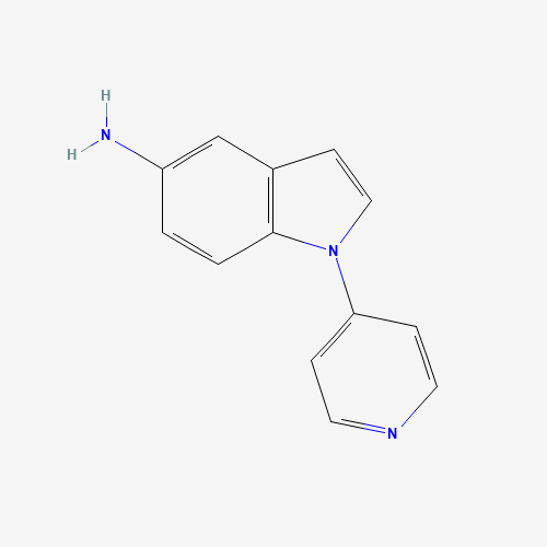 1-pyridin-4-ylindol-5-amine (CAS: 181632-75-7) - Chemical Structure and Molecular Formula 