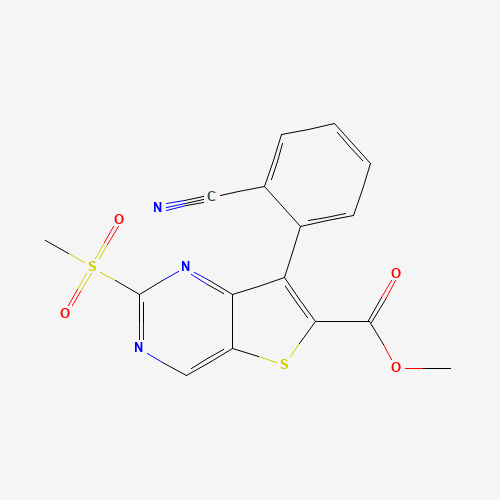 methyl 7-(2-cyanophenyl)-2-methylsulfonylthieno[3,2-d]pyrimidine-6-carboxylate (CAS: 1462950-19-1) - Related Chemical Product