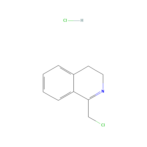 1-(chloromethyl)-3,4-dihydroisoquinoline;hydrochloride (CAS: 127606-02-4) - Chemical Structure and Molecular Formula 